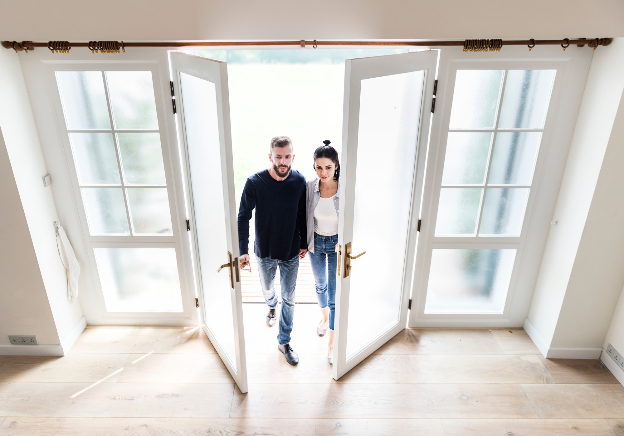 Couple move to new house