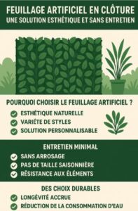 cloture feuillage artificiel
