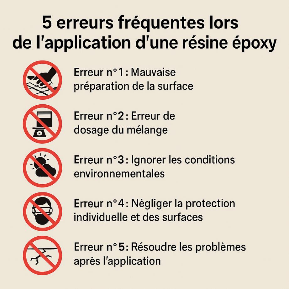 erreur application resine epoxy