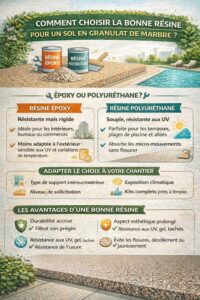 resine sol granulat de marbre